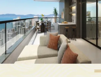 Extra-wide deck style balcony at Elmas Aquacasa